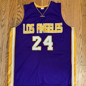 Purple and Yellow Basketball Jersey Kobe Bryant